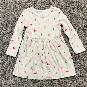 Garanimals Cream Dress with Festive Print